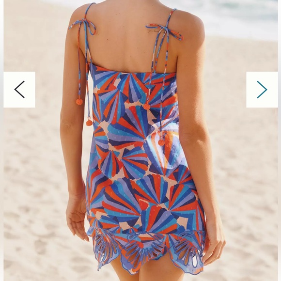 FARM Rio Blue and Red Dress - Picture 2 of 6